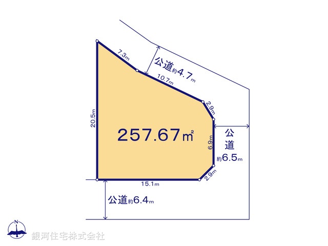 G00398274 神奈川県横浜市栄区桂台北 土地 4980万円【区画図】
