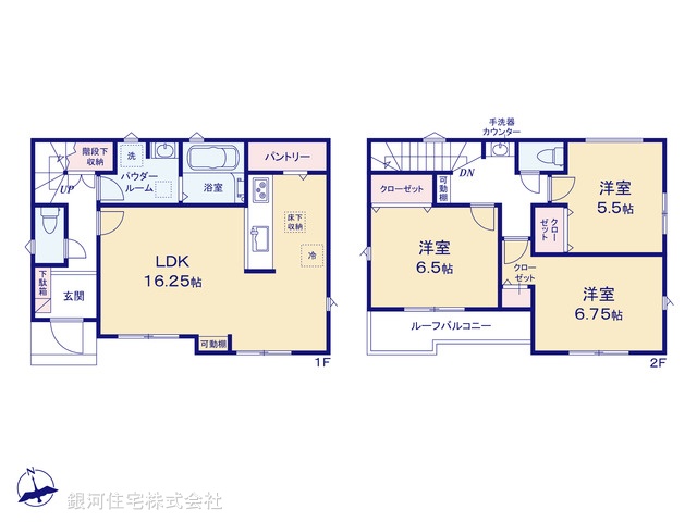 G00398312 千葉県船橋市夏見６丁目 新築一戸建て 4480万円【間取図】