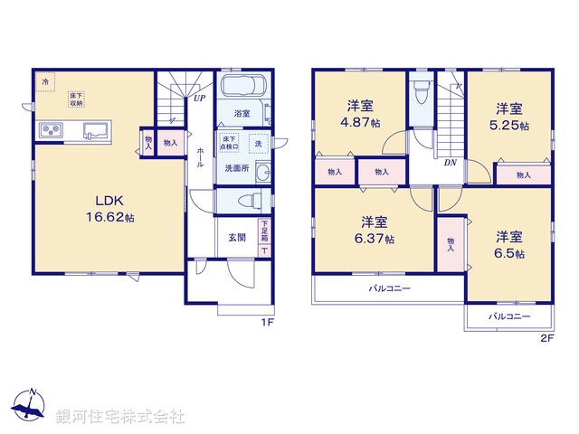 G00398359 千葉県千葉市花見川区長作台１丁目 新築一戸建て 3390万円【間取図】