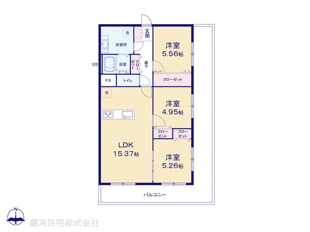 G00398366 東京都足立区中川４丁目 中古マンション 3480万円【間取図】
