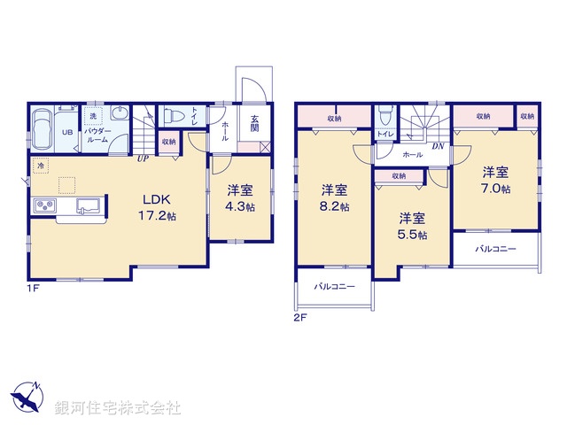 G00398376 東京都八王子市館町 新築一戸建て 3780万円 土地面積166.46m² (約50.35坪) 建物面積95.78m² (約28.97坪) 間取り４ＬＤＫ 築年月2026年09月(築１年以内)【間取図】