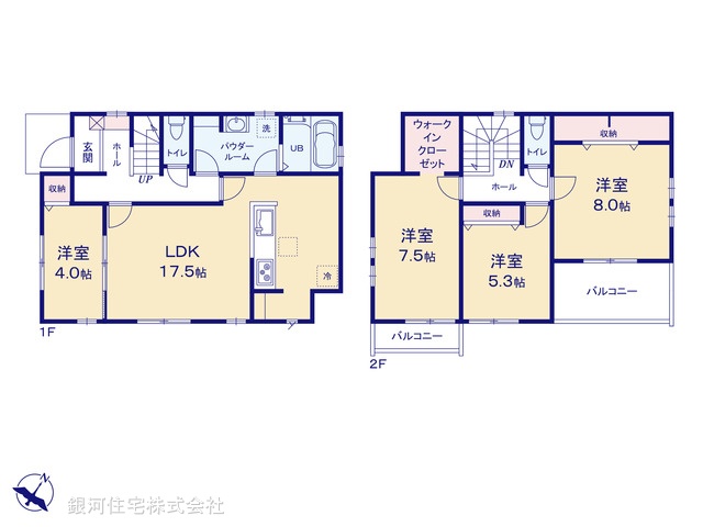 G00398377 東京都八王子市館町 新築一戸建て 3799万円【間取図】