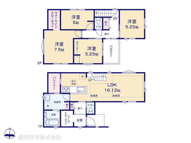 G00398391 東京都江戸川区上一色２丁目 新築一戸建て 6790万円【間取図】