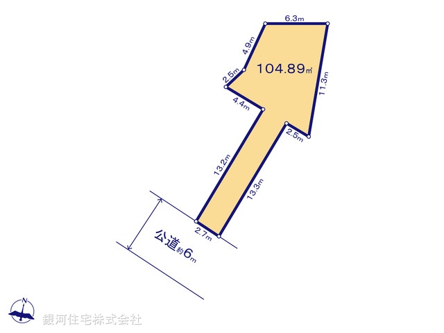 G00398398 東京都江戸川区上一色２丁目 土地(建築条件付土地) 4630万円【区画図】