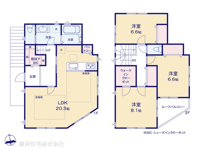 G00398415 千葉県船橋市田喜野井４丁目 新築一戸建て 3780万円【間取図】