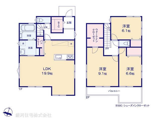G00398416 千葉県船橋市田喜野井４丁目 新築一戸建て 3080万円【間取図】