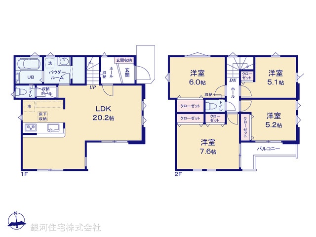 G00398434 千葉県八千代市大和田新田 新築一戸建て 4899万円【間取図】