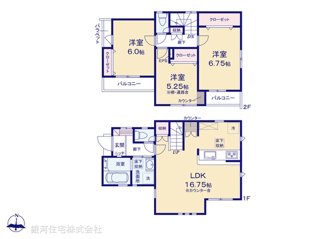 G00398522 東京都三鷹市井口４丁目 新築一戸建て 7780万円【間取図】