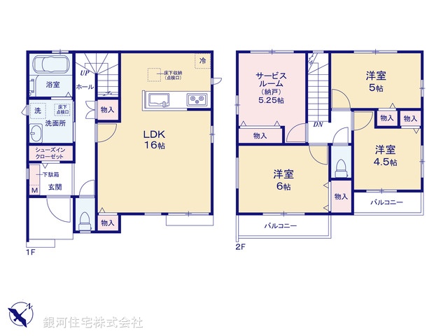 G00398527 千葉県浦安市海楽１丁目 新築一戸建て 6890万円【間取図】