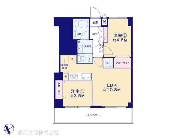 G00398536 東京都文京区西片１丁目 中古マンション 6799万円【間取図】