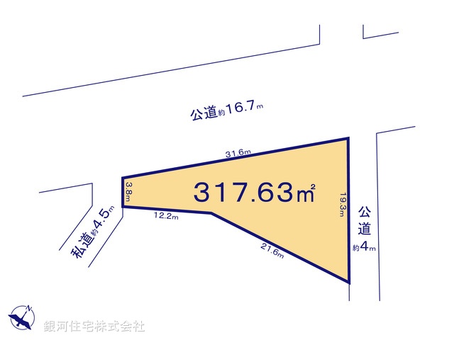 G00398537 東京都八王子市泉町 土地 2900万円【区画図】