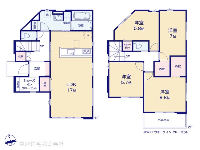 G00398542 埼玉県越谷市大字大道 新築一戸建て 4399万円【間取図】