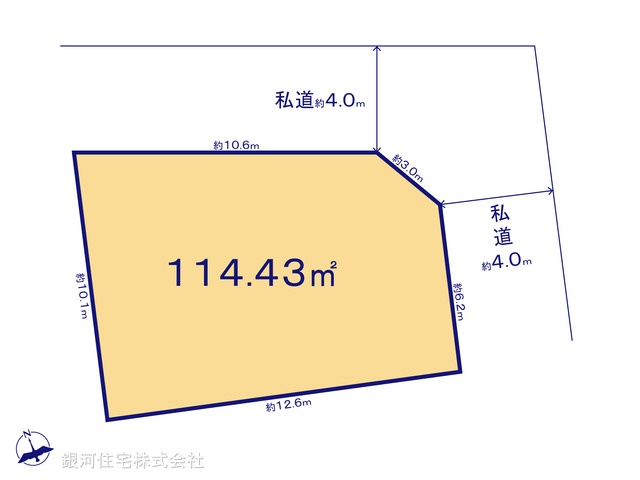 G00398564 千葉県習志野市実籾５丁目 土地 2790万円【区画図】