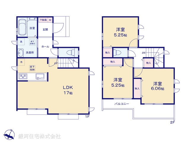 G00398569 東京都東久留米市柳窪２丁目 新築一戸建て 4490万円【間取図】