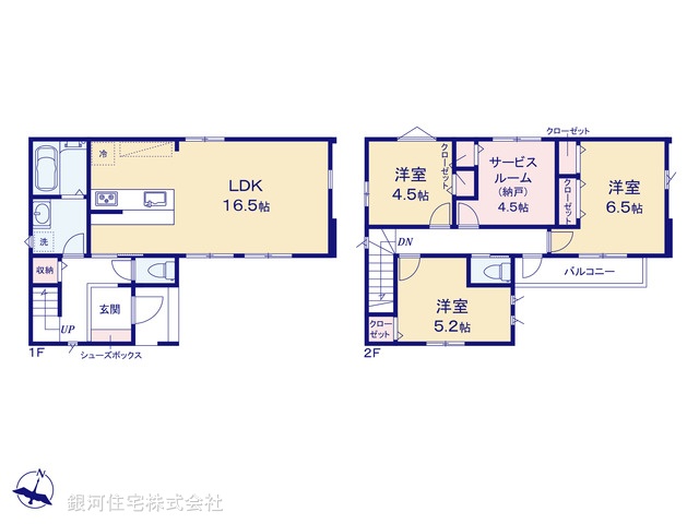 G00398579 東京都西東京市下保谷２丁目 新築一戸建て 6180万円【間取図】