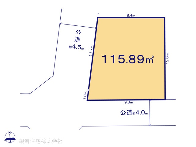 G00398585 東京都西東京市泉町２丁目 土地 5298万円【区画図】