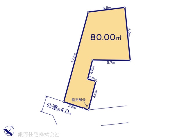 G00398672 神奈川県相模原市南区上鶴間本町２丁目 土地 4250万円【区画図】