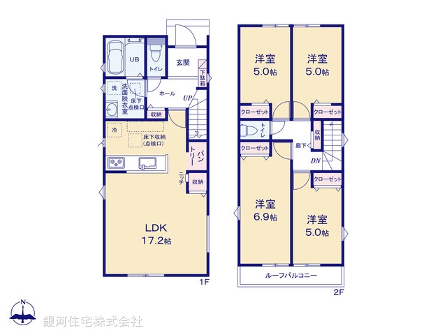 G00398719 千葉県千葉市若葉区みつわ台３丁目 新築一戸建て 3799万円【間取図】