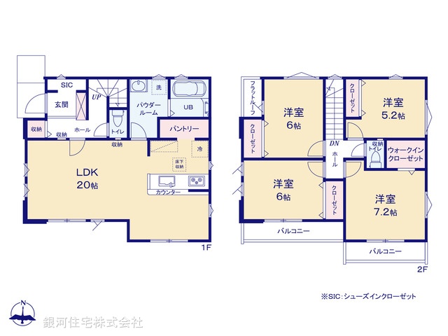 G00398798 東京都小平市学園東町 新築一戸建て 6899万円【間取図】