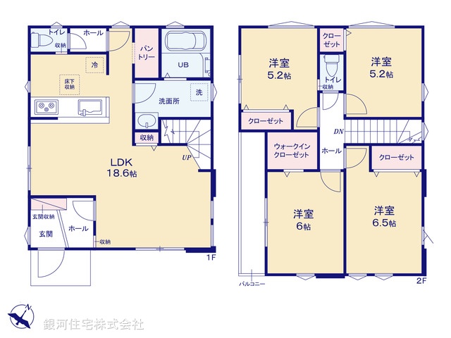 G00398836 東京都町田市木曽東１丁目 新築一戸建て 5399万円【間取図】