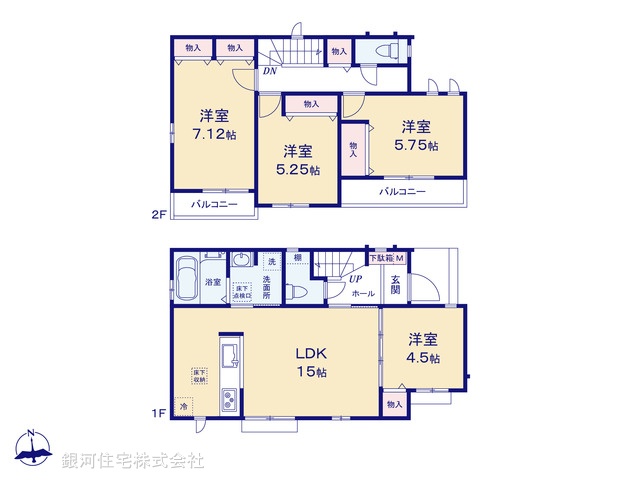 G00398838 東京都小金井市貫井南町４丁目 新築一戸建て 5990万円【間取図】