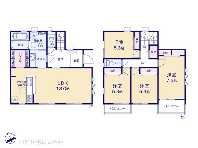 G00398843 東京都町田市金井ヶ丘３丁目 新築一戸建て 6380万円【間取図】