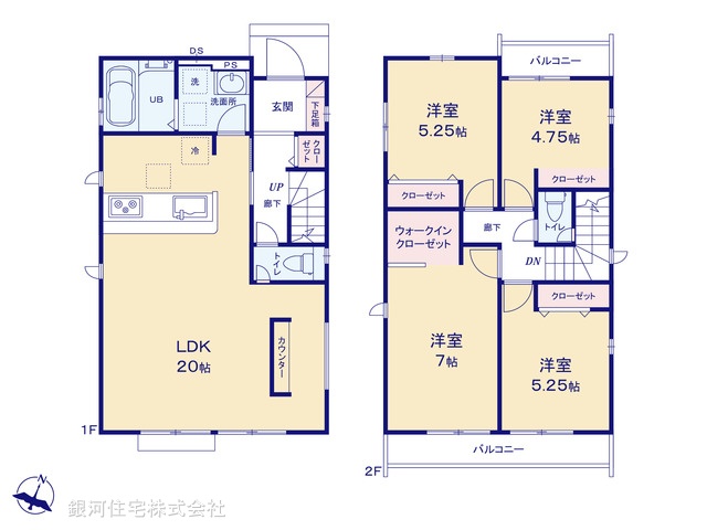 G00398852 東京都羽村市羽加美３丁目 新築一戸建て 3380万円【間取図】