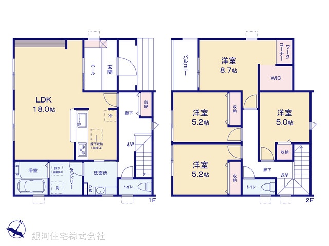 G00398884 千葉県千葉市稲毛区長沼町 新築一戸建て 4390万円【間取図】