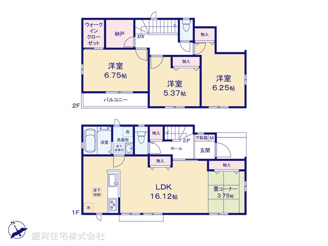 G00398917 千葉県市川市曽谷１丁目 新築一戸建て 4490万円【間取図】
