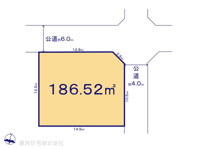 G00398921 埼玉県鴻巣市生出塚２丁目 土地 1880万円【区画図】
