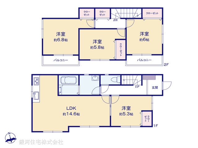 G00398940 千葉県船橋市丸山２丁目 中古一戸建て 1999万円【間取図】