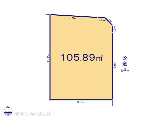 G00398951 埼玉県越谷市赤山町２丁目 土地 4350万円【区画図】