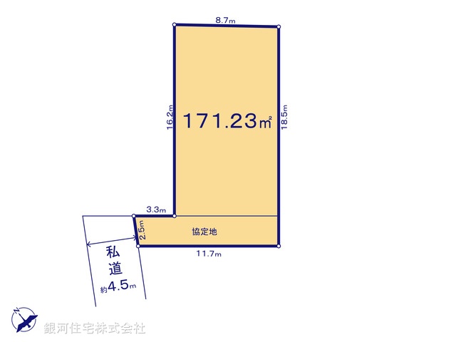 G00398957 千葉県習志野市藤崎１丁目 土地 4800万円【区画図】