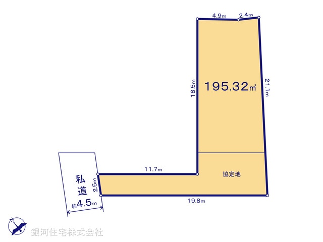 G00398958 千葉県習志野市藤崎１丁目 土地 4500万円【区画図】