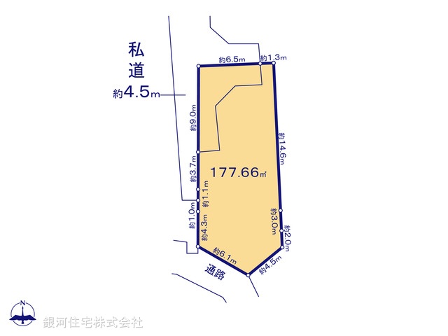 G00399015 神奈川県横浜市港北区新吉田東１丁目 土地 5380万円【区画図】