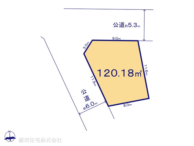 G00399034 千葉県市川市柏井町１丁目 土地 3200万円【区画図】