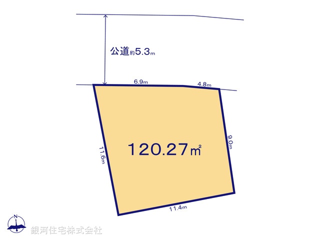 G00399035 千葉県市川市柏井町１丁目 土地 2900万円【区画図】