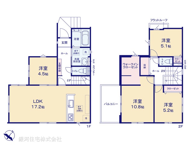 G00399044 千葉県柏市豊四季 新築一戸建て 4299万円【間取図】