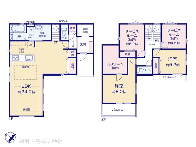 G00399123 東京都国分寺市富士本１丁目 新築一戸建て 8999万円【間取図】