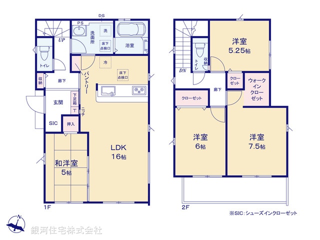 G00399137 千葉県松戸市小金原７丁目 新築一戸建て 4390万円【間取図】