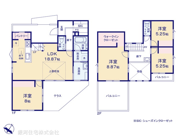 G00399140 東京都東村山市諏訪町２丁目 新築一戸建て 7490万円【間取図】