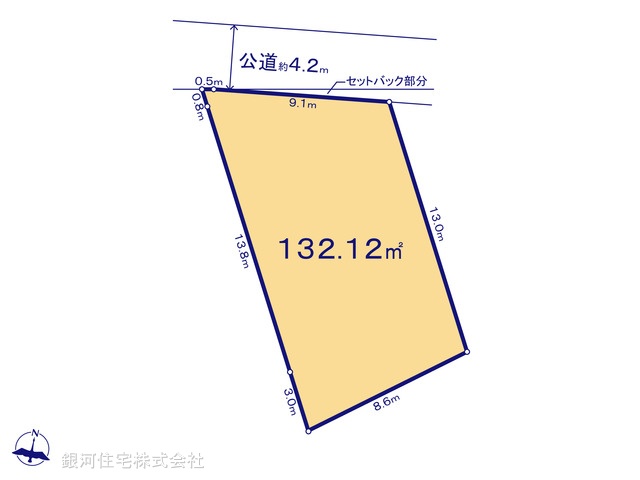 G00399159 東京都日野市三沢３丁目 土地(建築条件付土地) 3730万円【区画図】