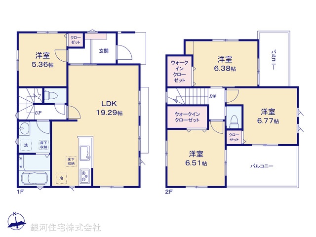 G00399186 神奈川県横浜市磯子区森６丁目 新築一戸建て 4980万円【間取図】