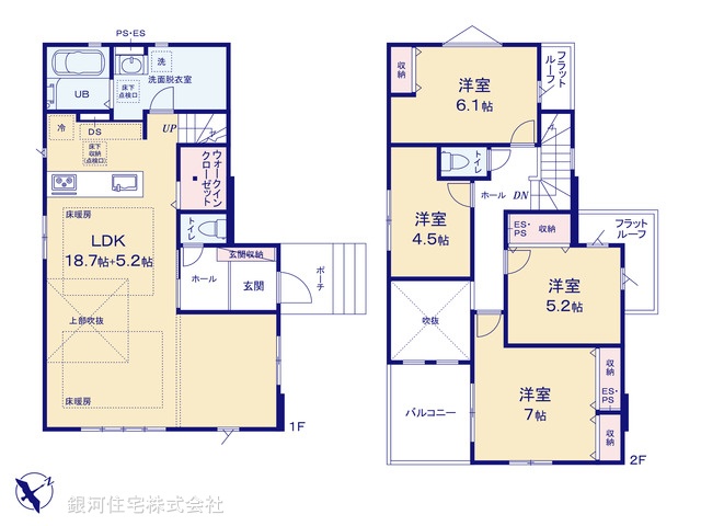 G00399238 千葉県松戸市樋野口 新築一戸建て 7699万円【間取図】