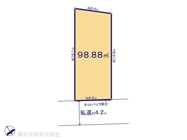 G00399244 東京都世田谷区赤堤２丁目 土地 1億4580万円【区画図】
