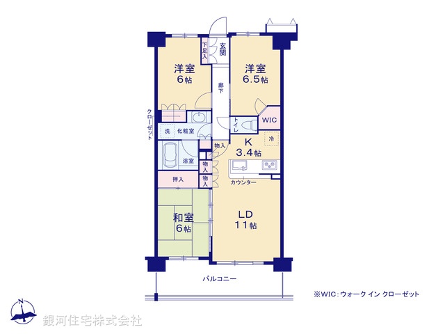 G00399252 千葉県船橋市海神町２丁目 中古マンション 4499万円【間取図】