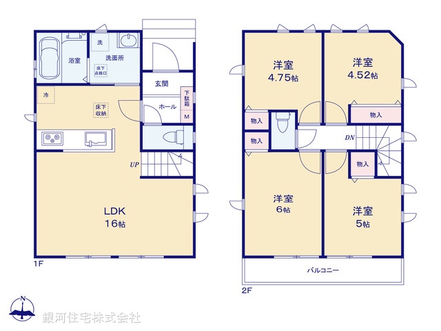 G00399277 埼玉県川口市前川４丁目 新築一戸建て 4190万円【間取図】