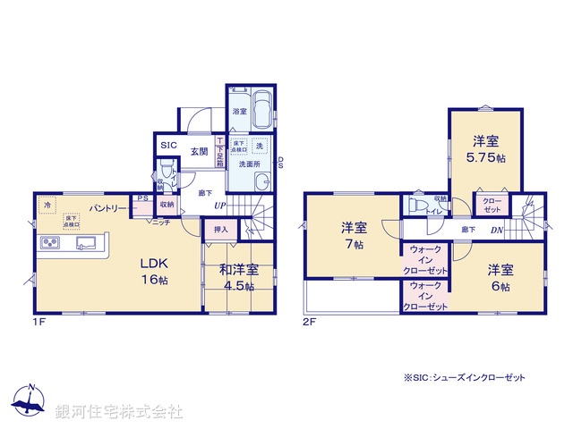 G00399313 千葉県流山市大字東深井 新築一戸建て 3990万円【間取図】