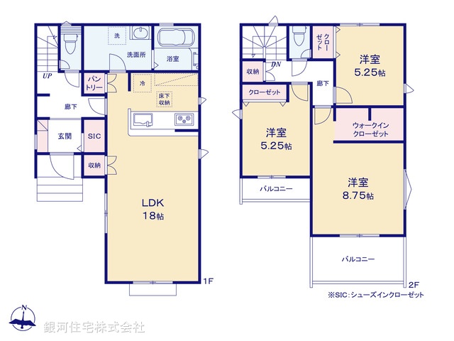 G00399321 埼玉県草加市金明町 新築一戸建て 5190万円【間取図】