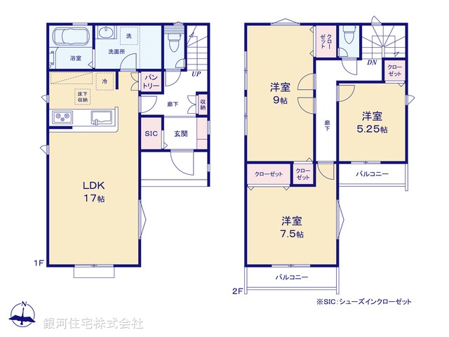 G00399322 埼玉県草加市金明町 新築一戸建て 5190万円【間取図】